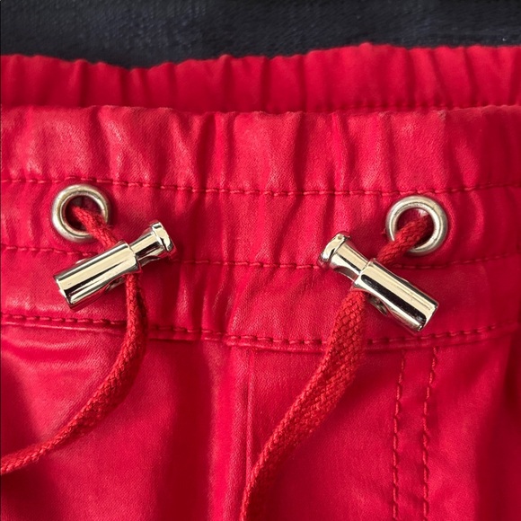 Balmain Red Quilted Joggers ( New ) - Picture 8 of 11